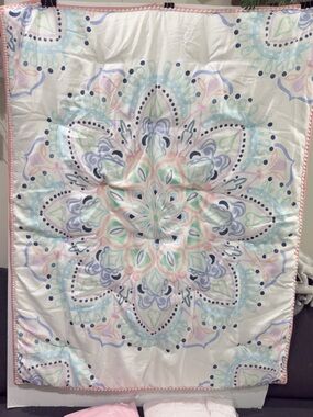 Pastel Watercolor  Mandala Boho Baby Girl Crib Bedding set - New See Details